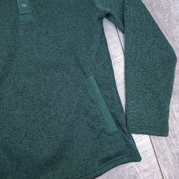 Mountain Khakis Mens Norris Fleece Sweater Size Small Green Button Pullover - Picture 3 of 10